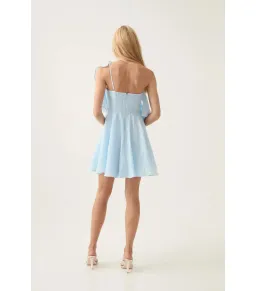 Aje Genesis Mini Dress in Sea Breeze Size AU 16 for rent on The Volte - image 3