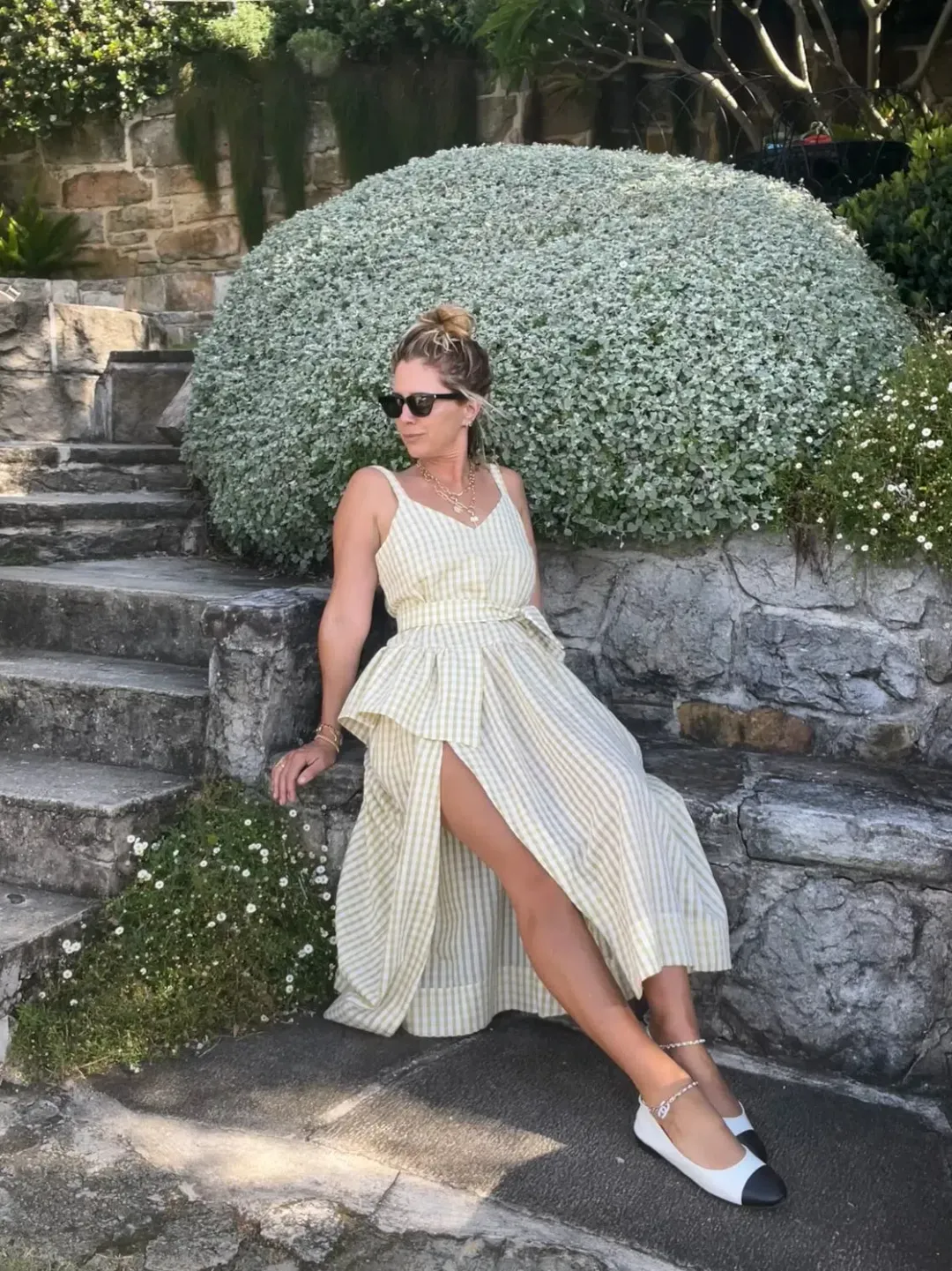 Sarah Jane Clark Bobo Dress Marigold Gingham Size 6 for rent on The Volte - main image