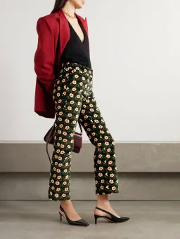 La Double J 24/7 Pants Mayfair Black in Cotton Velvet Size XS / AU 6 for rent on The Volte - image 1