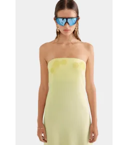 Venroy Beaded Strapless Maxi Dress in Pastel Yellow Size AU 8 for rent on The Volte - image 2