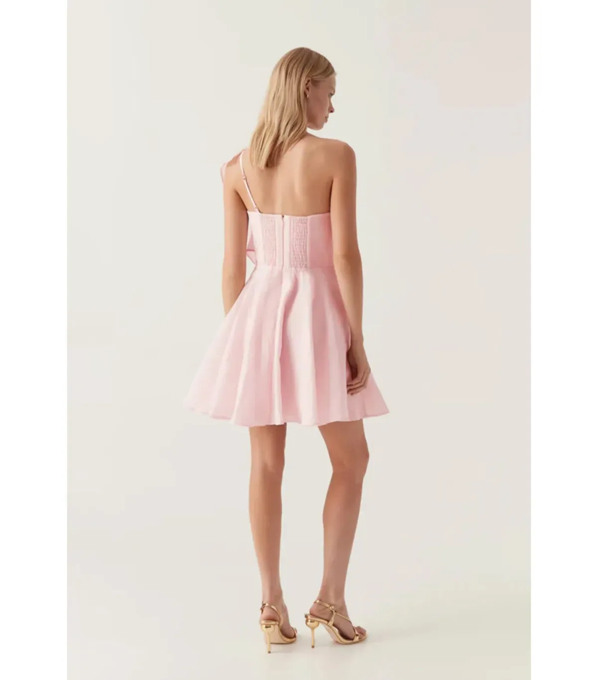 Aje Genesis Mini Dress Soft Pink Size AU 8 - Image 4
