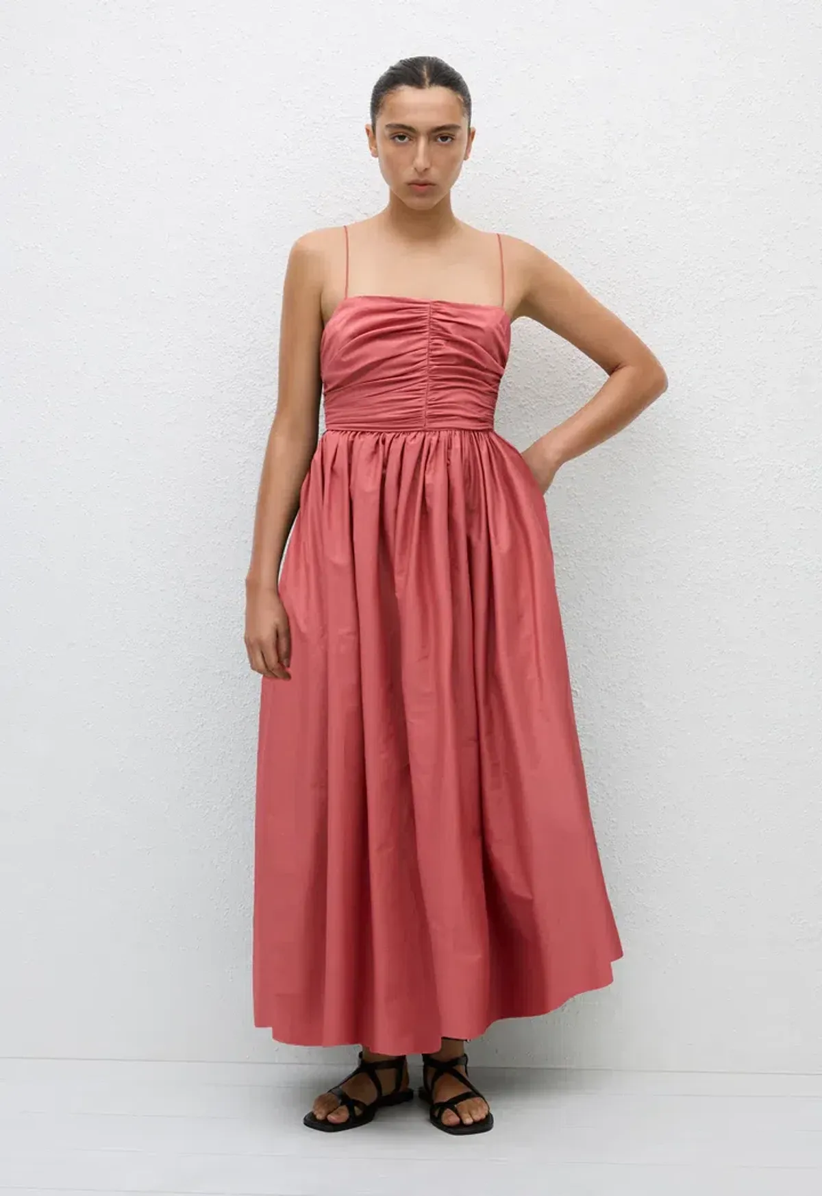 Matteau Gathered Bodice Dress in Rose Size 2 / AU 8 - Image 1