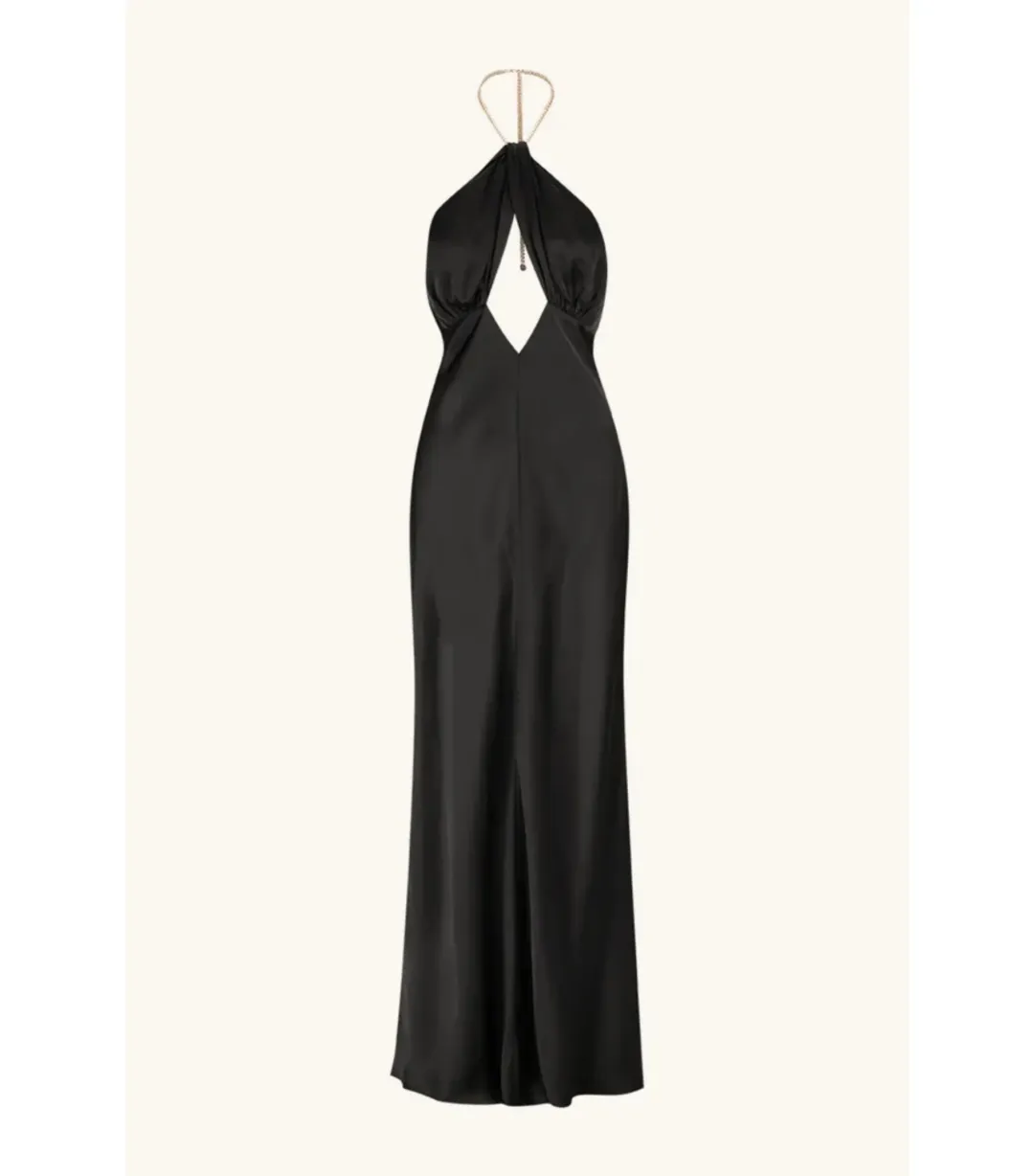 Shona Joy Lydie Chain Halter Neck Dress Black Size AU 8 for rent on The Volte - main image