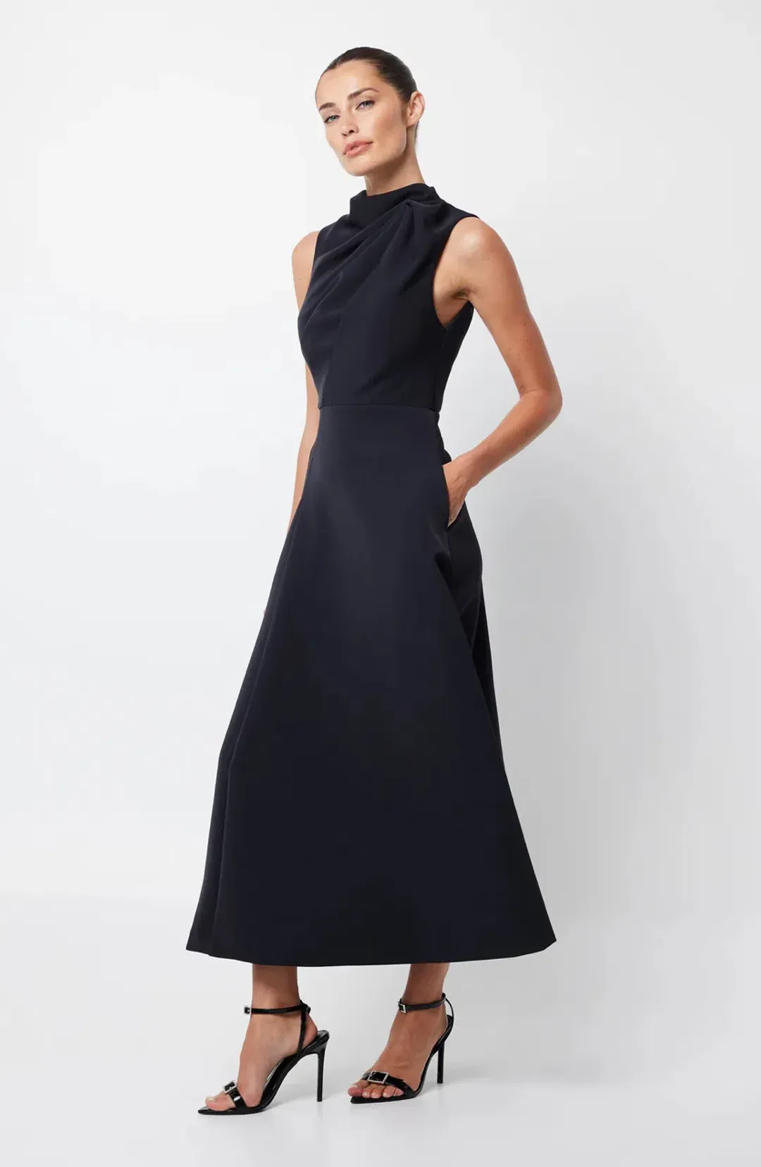 Mossman Cosmic Maxi Dress Navy Size 10 for rent on The Volte - main image