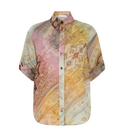 Zimmermann The Tallow Relaxed Shirt Size 0P/Au 6 and The Tallow Relaxed Pant in Ombre Multi Size 1/Au 10 Set for rent on The Volte - image 3