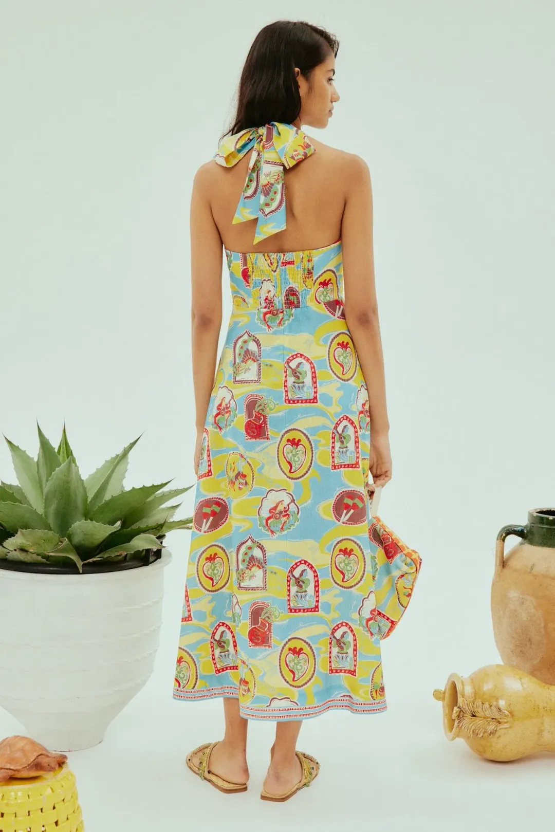 Alemais Emilio Midi Dress Multi Size 8 for rent on The Volte - main image