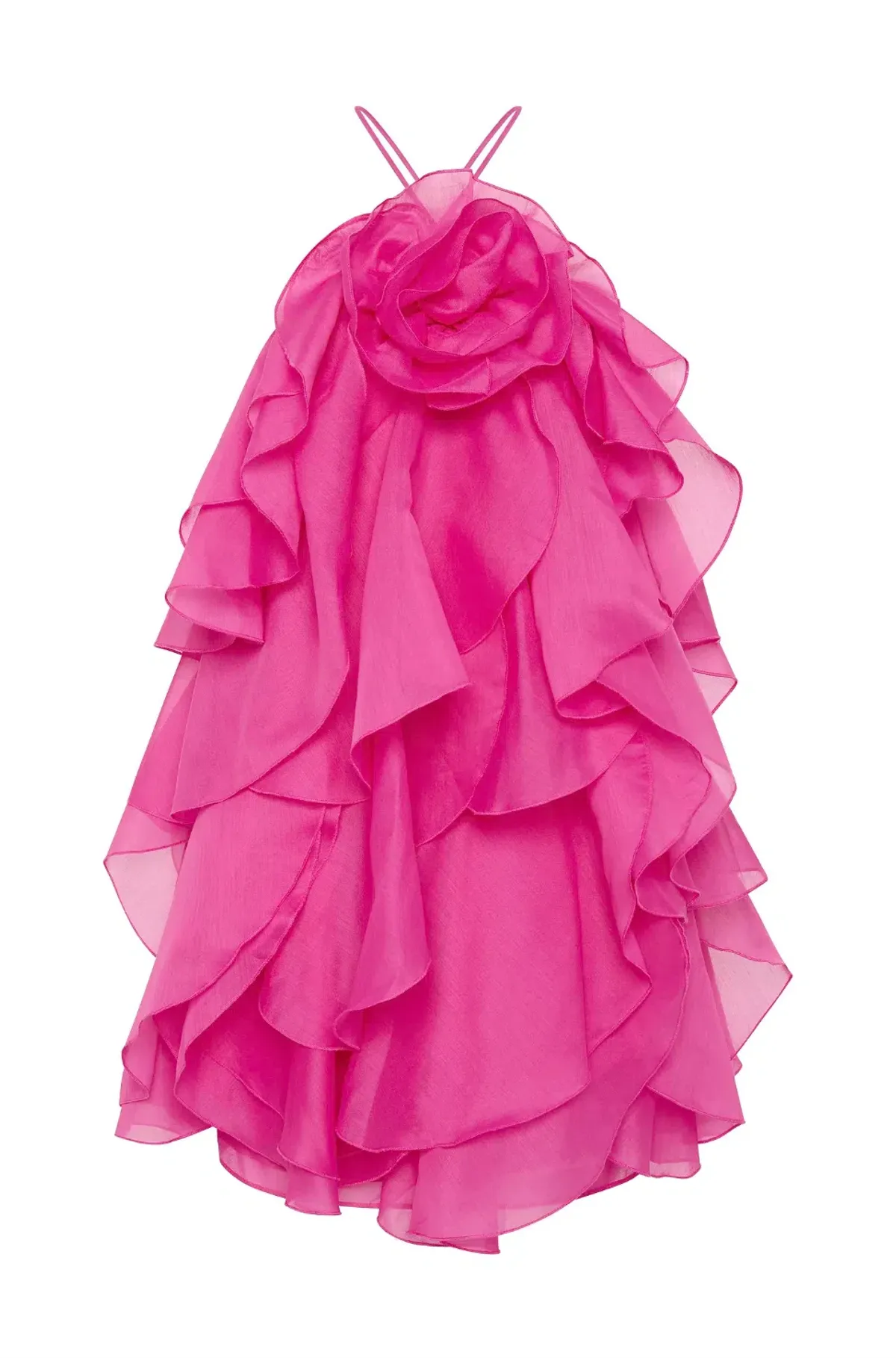 Aje Pandorea Layered Mini Dress Fuchsia Rose Size 14 - Image 4