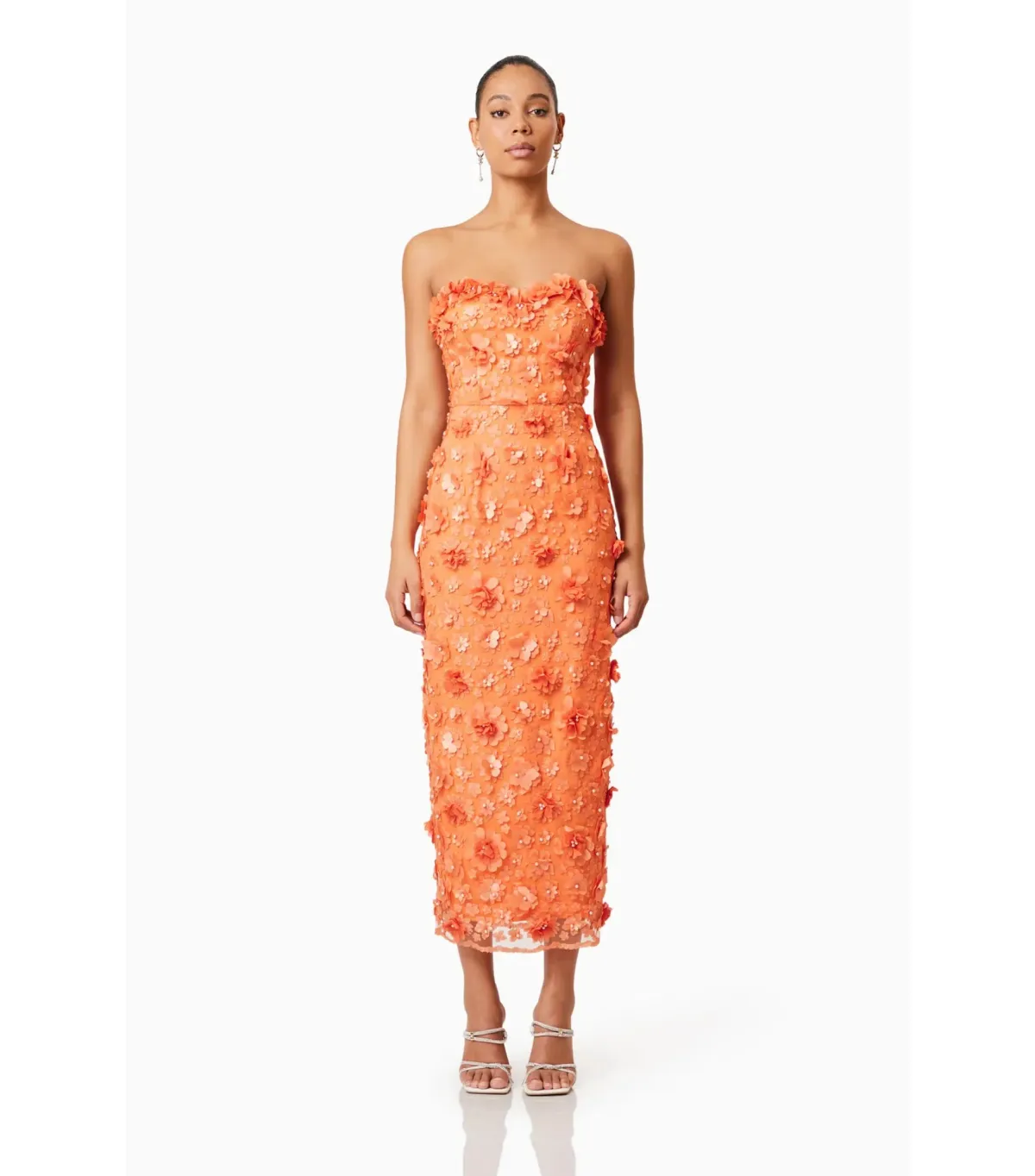 Elliatt Bluebell Midi Dress Orange Size S / AU 8 for rent on The Volte - main image