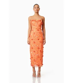 Elliatt Bluebell Midi Dress Orange Size S / AU 8 for rent on The Volte - image 1