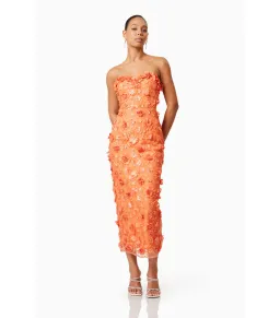 Elliatt Bluebell Midi Dress Orange Size S / AU 8 for rent on The Volte - image 2