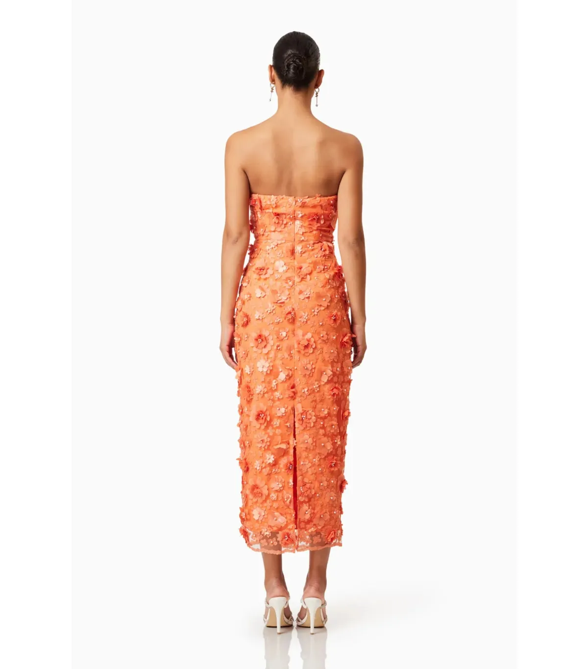 Elliatt Bluebell Midi Dress Orange Size S / AU 8 - Image 3