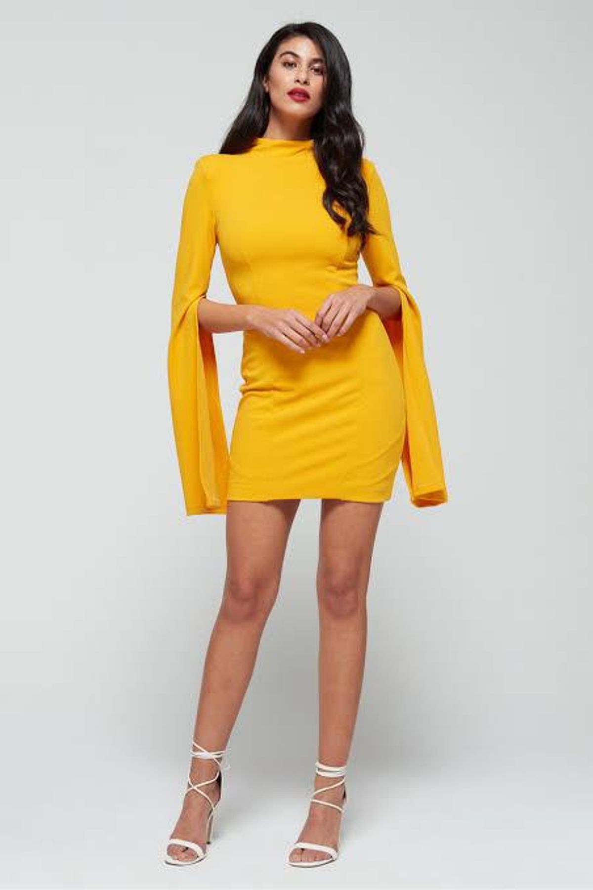Mossman Sense of Mystery Mini Dress Yellow Size 10 - Image 1