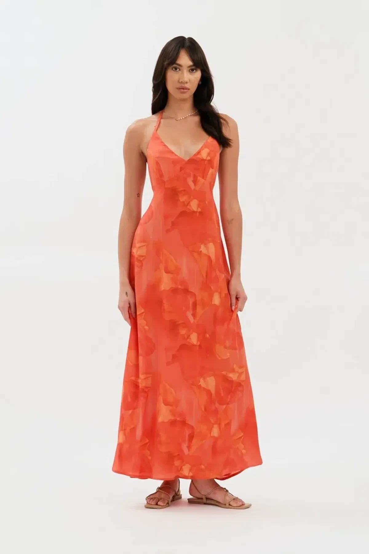 Kookai Zya Halter Dress Coral Red Size XS / AU 6 - Image 1