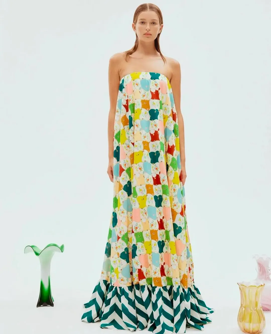 Alemais Everly Strapless Gown Multi Size 6 for rent on The Volte - main image