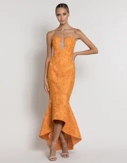 Bariano Aveta Sweetheart Llace Dress Orange Size 12 for rent on The Volte - image 1
