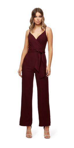 Kookai Savanna Jumpsuit Burgundy Size 34 for rent on The Volte - image 1