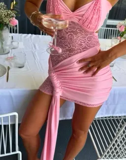 Deconduarte Lily Mini Dress Baby Pink Size S / AU 8 for rent on The Volte - image 5