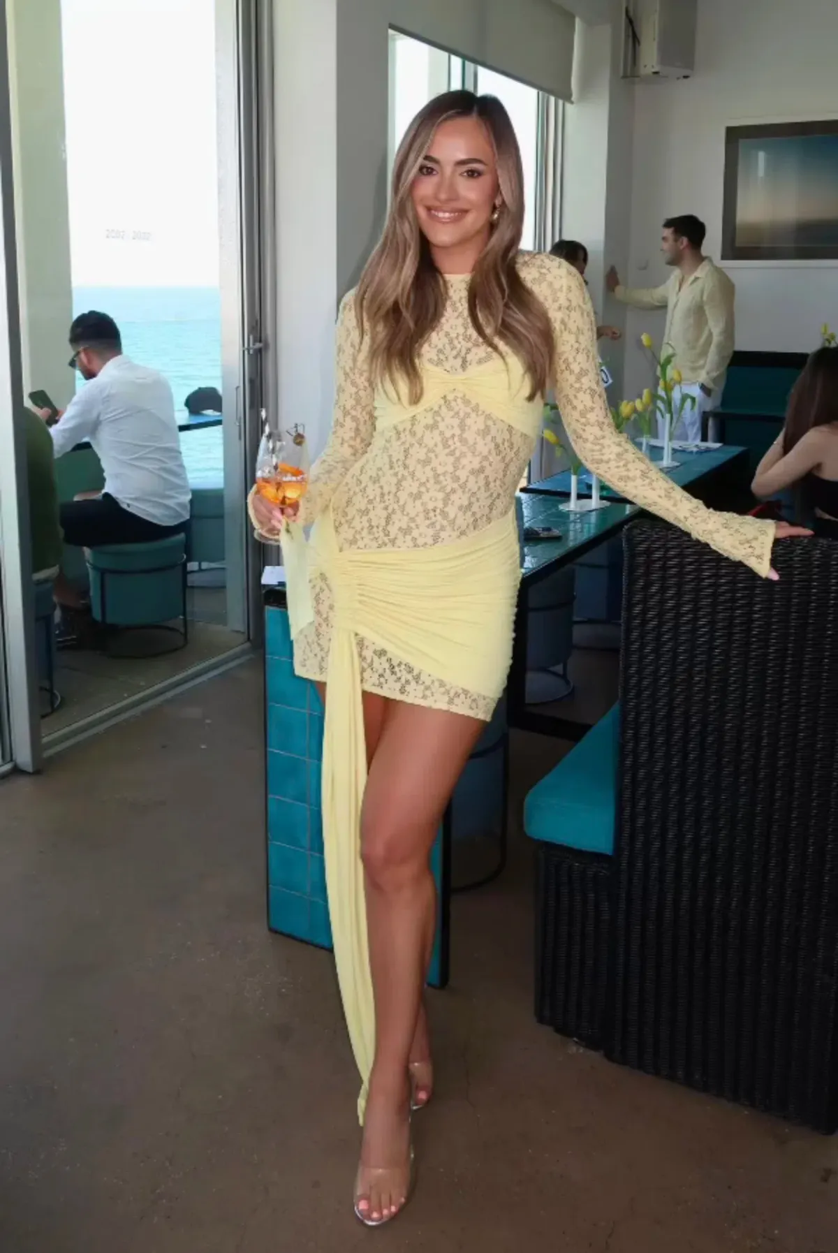 Deconduarte Ortigia MIni Dress in Baby Yellow Size 8 - Image 1