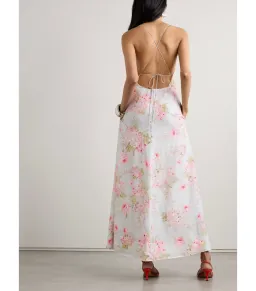 Zimmermann Halliday A-Line Maxi Dress in Blue Watercolour Floral Size 0 / AU 8 for rent on The Volte - image 2