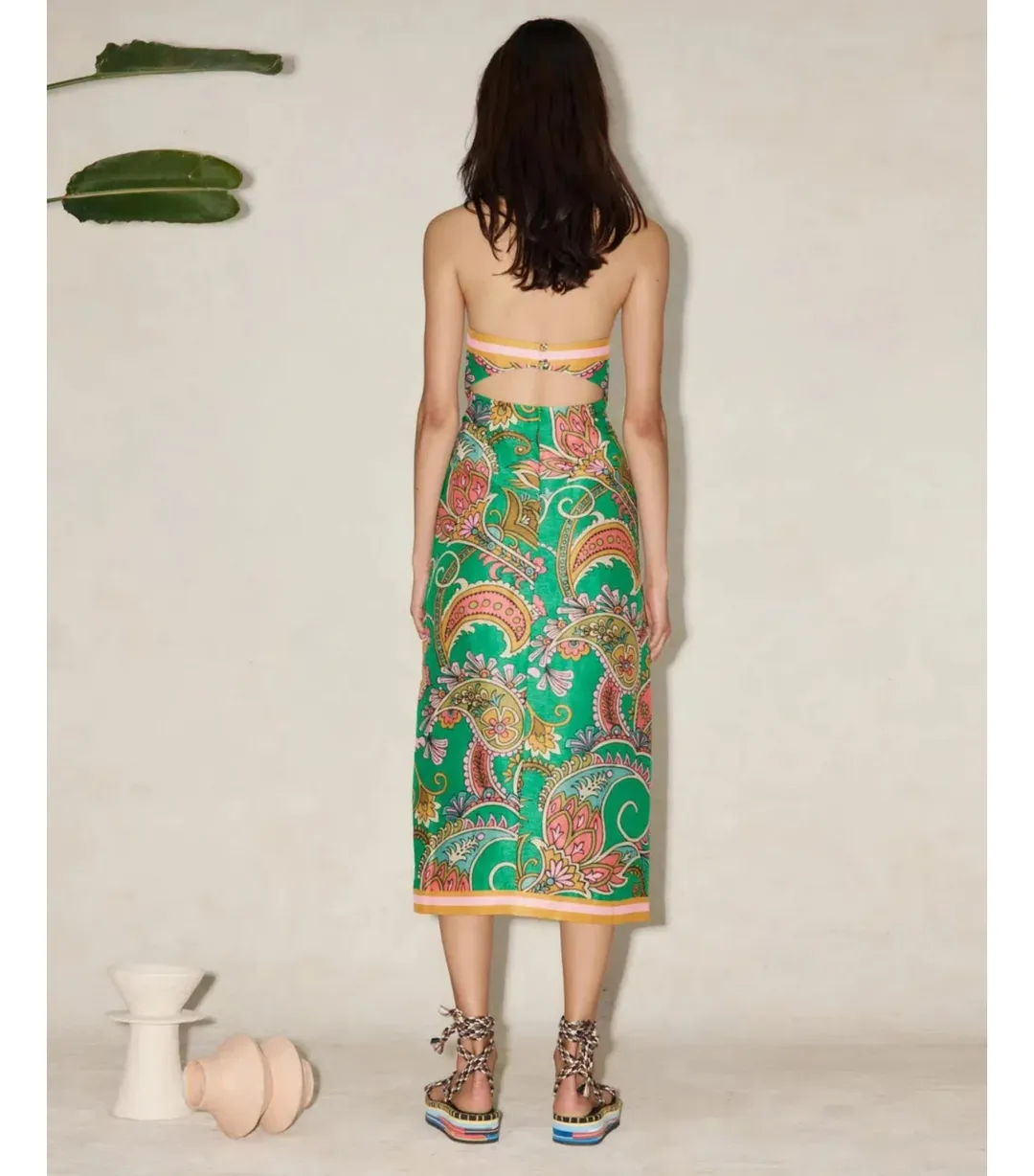 Alemais Marion Bodice Dress Green Size AU 6 for rent on The Volte - main image