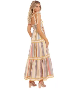 Zimmermann Mae Striped Cotton Maxi Dress in Multi Stripe Size 0 / AU 8 for rent on The Volte - image 3