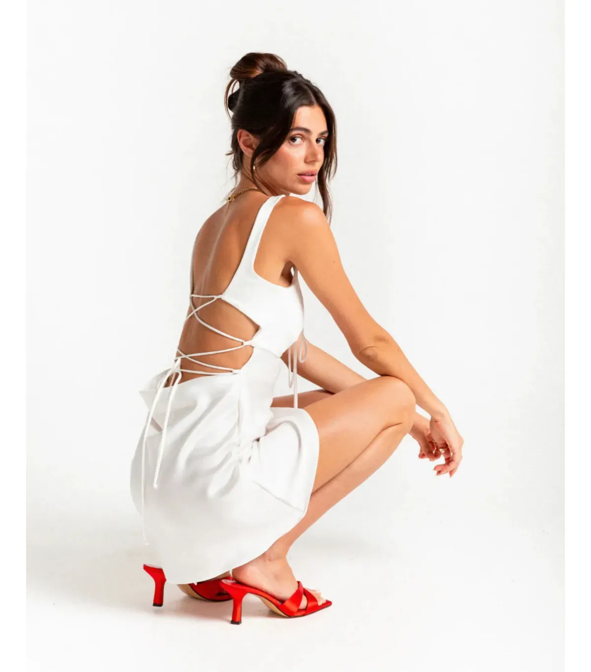 Arcina Ori Valentina Mini Dress in White Size AU 8 - Image 1