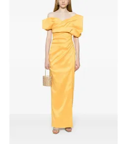 Rachel Gilbert Gia Off-shoulder Maxi Dress Yellow Size 3 / AU 12 for rent on The Volte - image 1