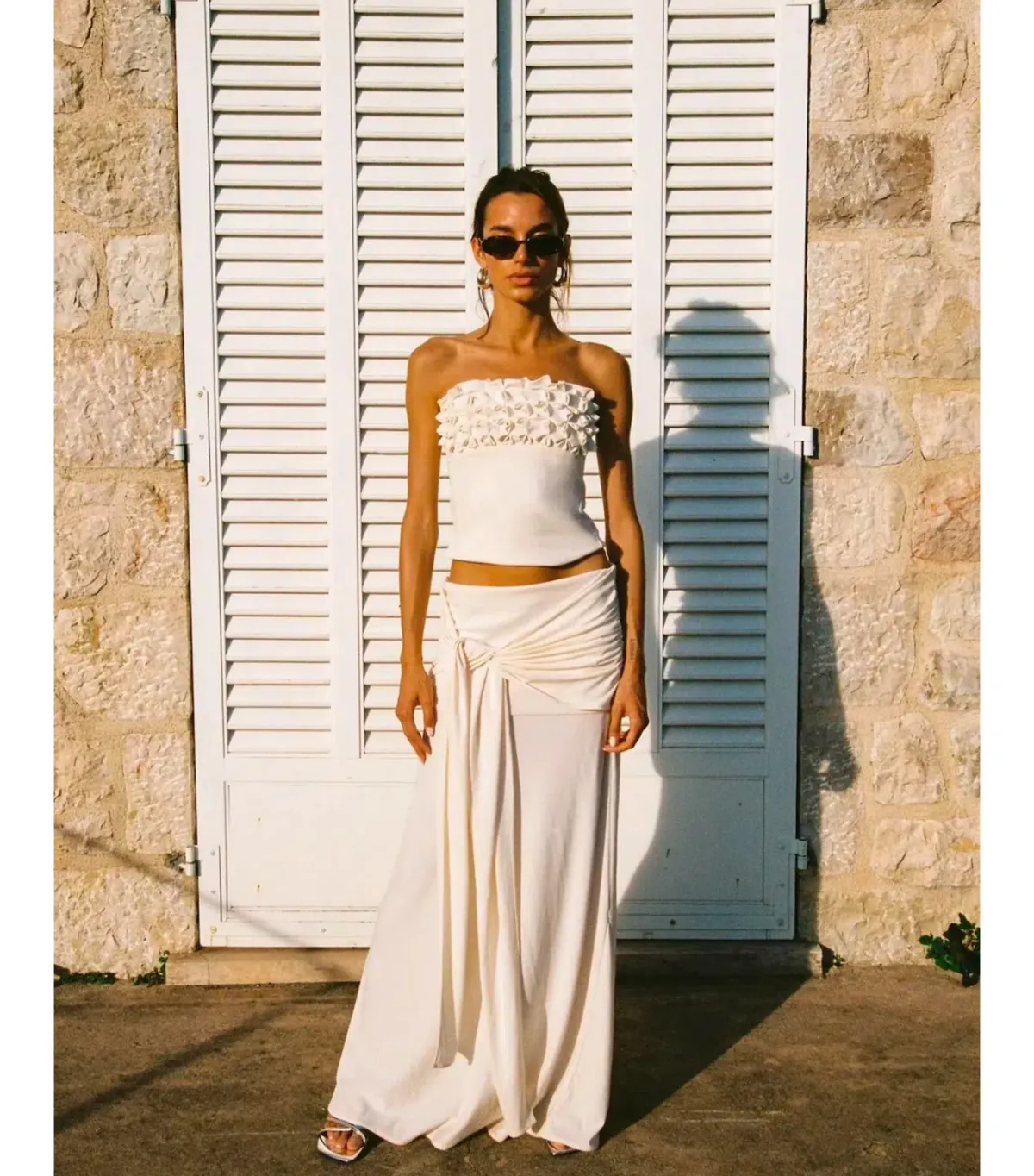 Ance Gria Jude Top and Skirt in Ivory Size S / AU 8 - Image 5