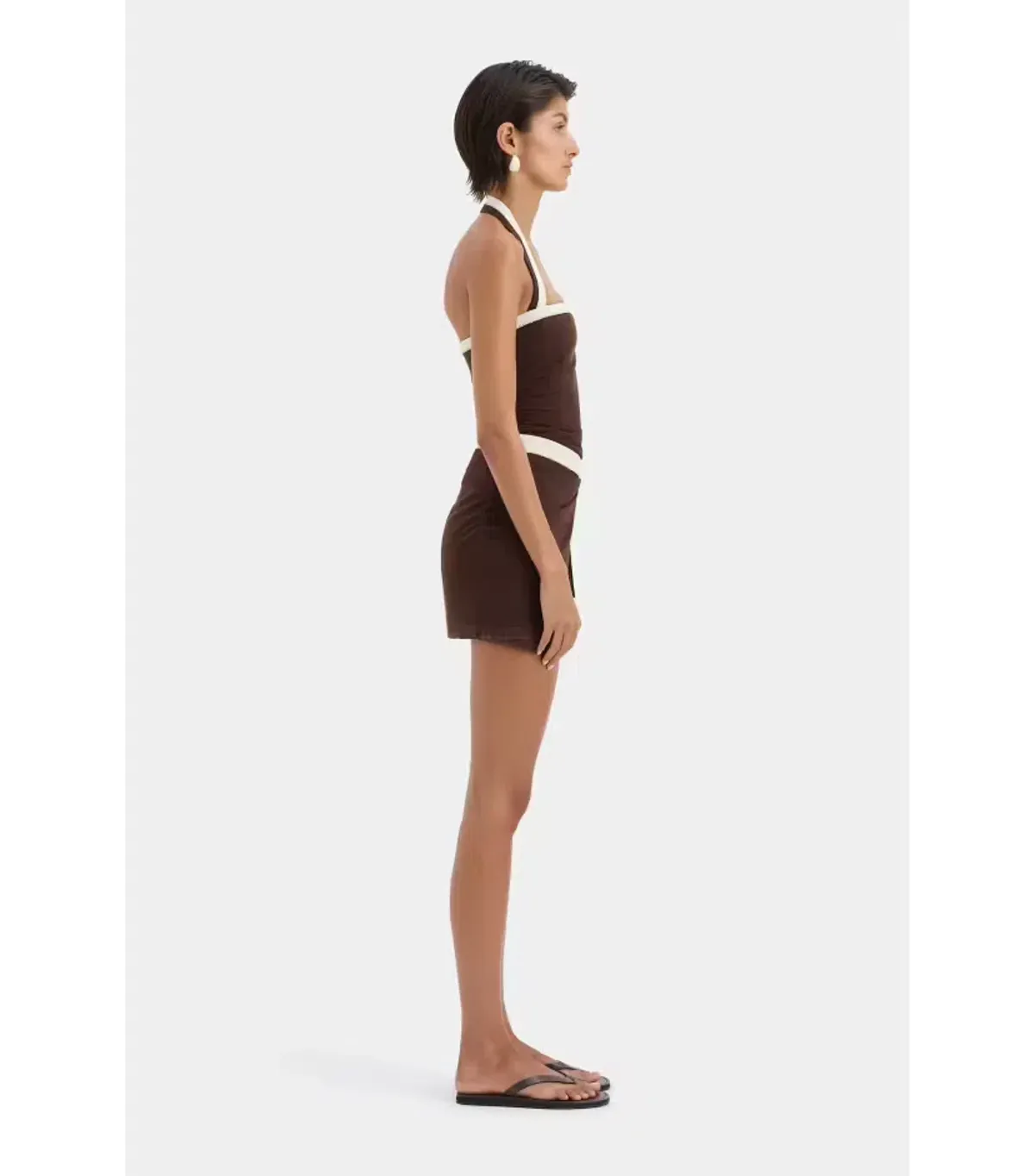 Sir The Label Jacques Mini Dress Chocolate Size 1 / AU 8 - Image 2
