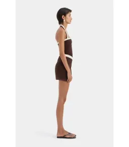 Sir The Label Jacques Mini Dress Chocolate Size 1 / AU 8 for rent on The Volte - image 2