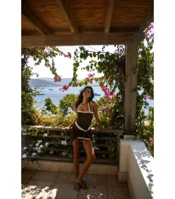 Sir The Label Jacques Mini Dress Chocolate Size 1 / AU 8 for rent on The Volte - image 5