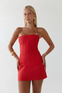 HNTR The Label Linen Set Red Cherry Size S / AU 8 for rent on The Volte - image 3