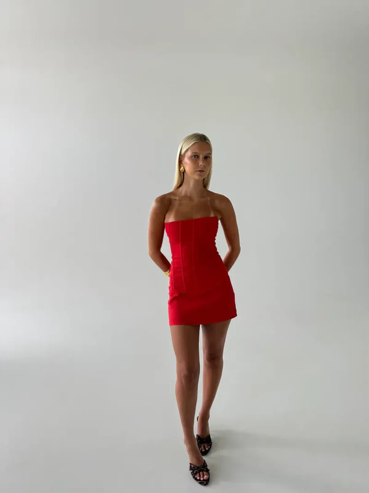 HNTR The Label Linen Set Red Cherry Size S / AU 8 for rent on The Volte - main image