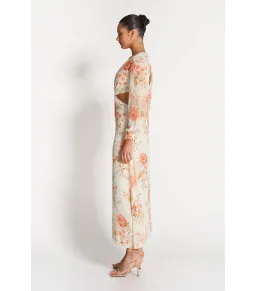 Sofia The Label Sara Open Back Midi Dress Rose White Size AU 8 for rent on The Volte - image 2