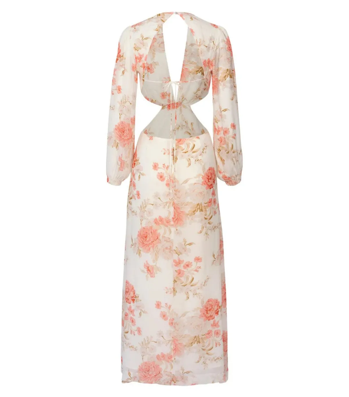 Sofia The Label Sara Open Back Midi Dress Rose White Size AU 8 - Image 6