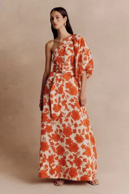 Hansen and Gretel Carmen One Shoulder Maxi Dress Wild Flower Size 14 for rent on The Volte - image 1