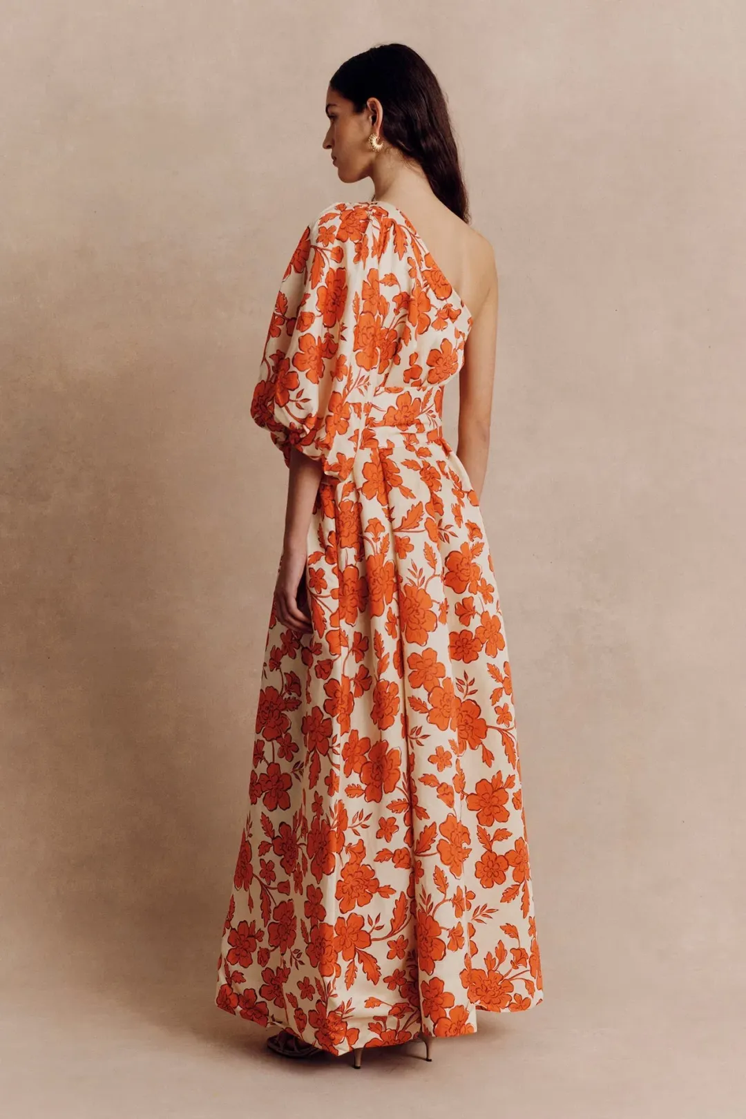 Hansen and Gretel Carmen One Shoulder Maxi Dress Wild Flower Size 14 for rent on The Volte - main image