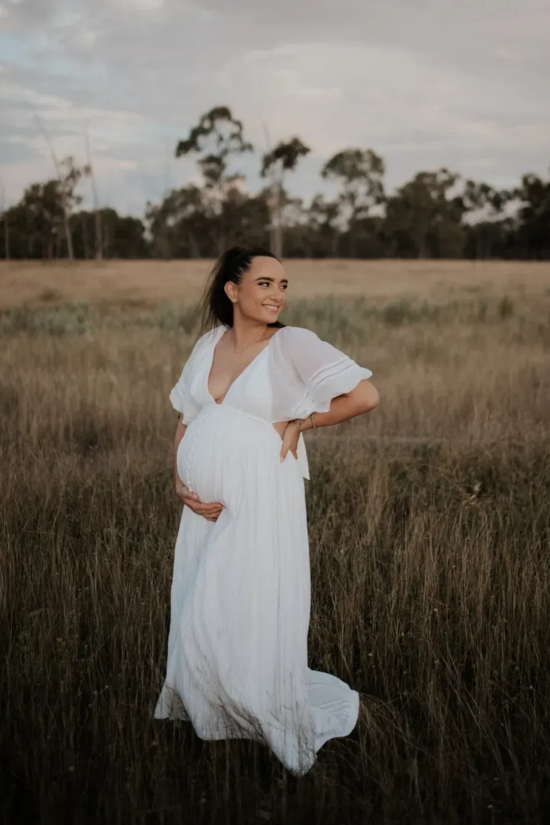 Joslin Studio Julianna Linen Ramie Maxi Dress Optical White Size 8 for rent on The Volte - main image