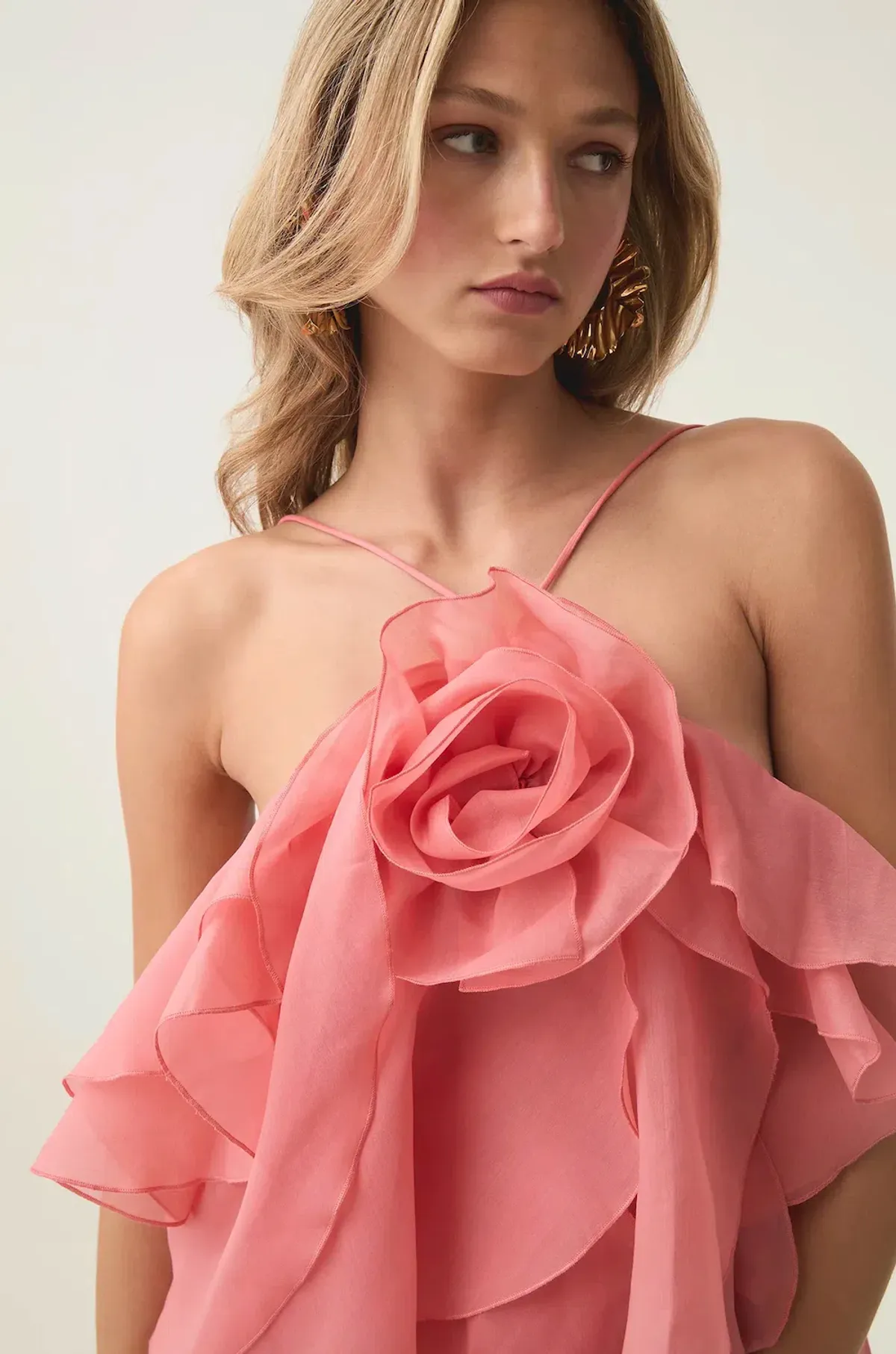 Aje Pandorea Layered Mini Dress in Washed Coral Size 8 - Image 2