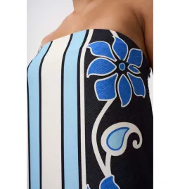 By Johnny Azure Granada Dress in Aqua Navy Ivory Size 12 for rent on The Volte - image 4