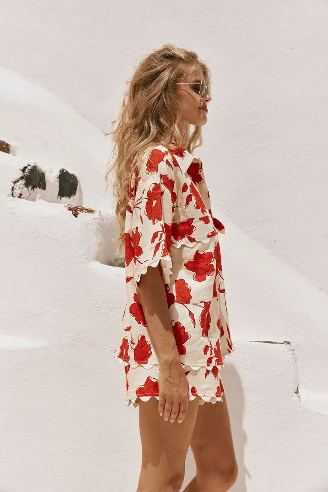 Zaco Arlette Top Size XS and Shorts Size M Set Blooming Print for rent on The Volte - main image
