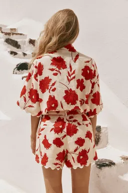 Zaco Arlette Top Size XS and Shorts Size M Set Blooming Print for rent on The Volte - image 3