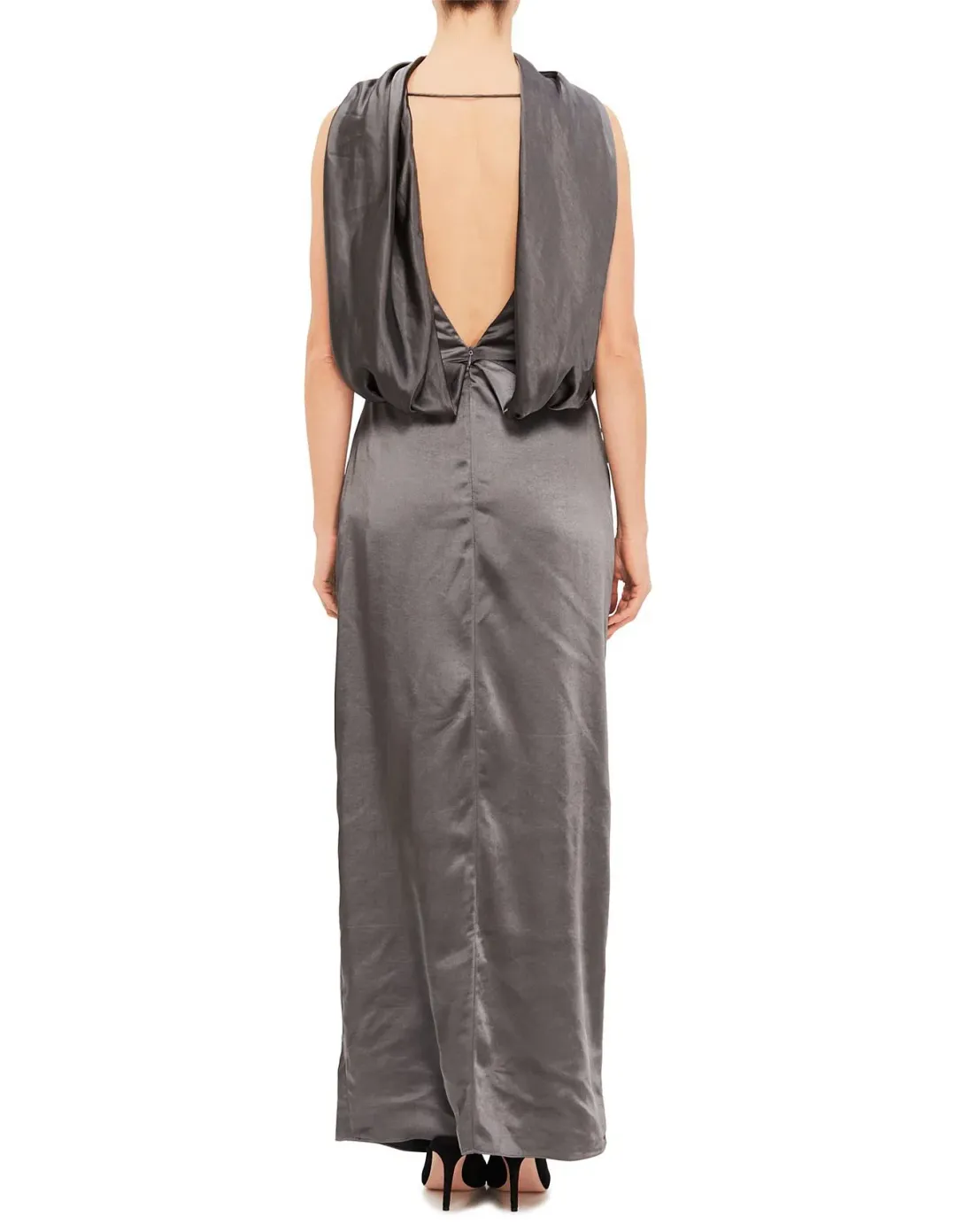 MISHA Ketina Gown Charcoal Pewter Size 8/S for rent on The Volte - main image