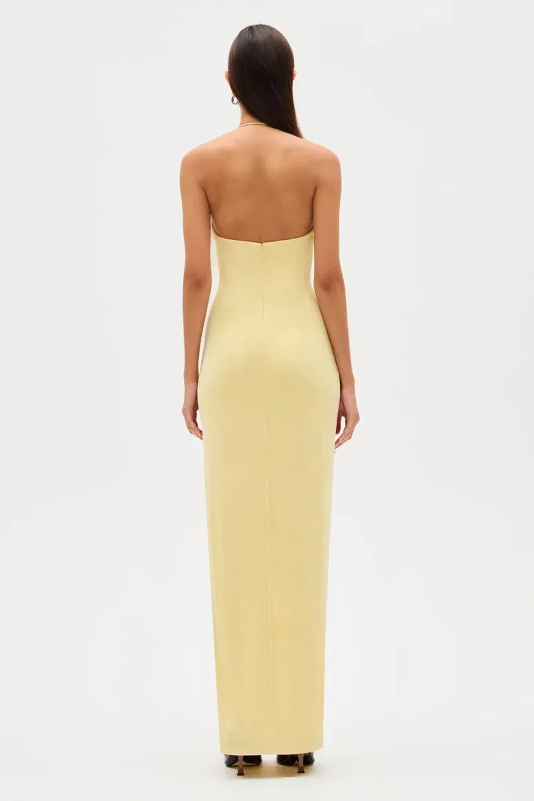 Misha Yesenia Jersey Maxi Dress Pastel Yellow Size 6 for rent on The Volte - main image