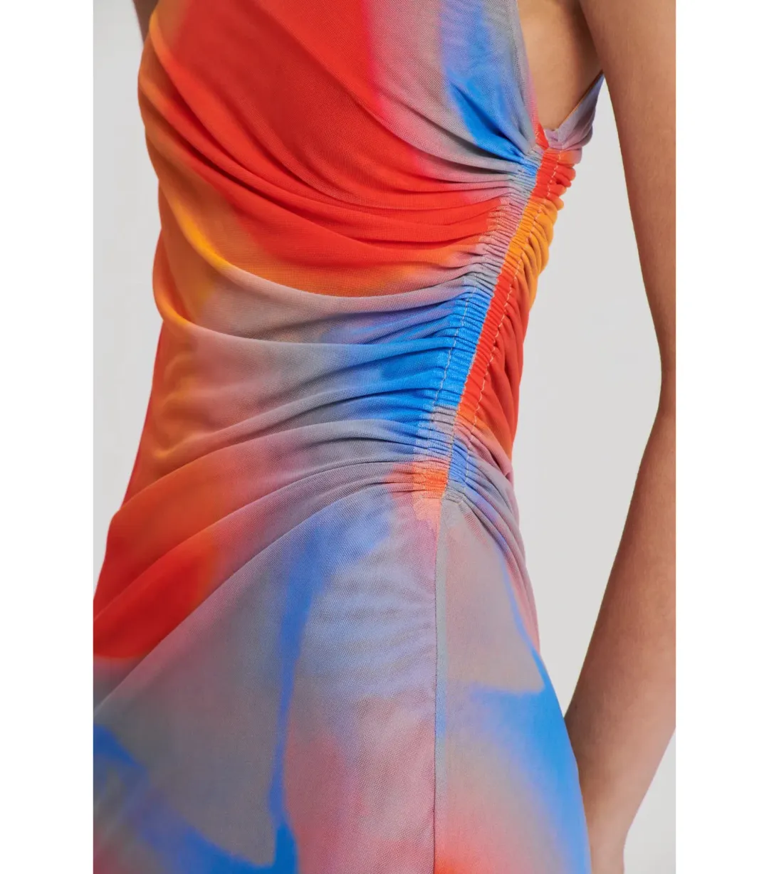 Scanlan Theodore Italian Watercolour Dress in Red/Blue Size AU 8 for rent on The Volte - main image