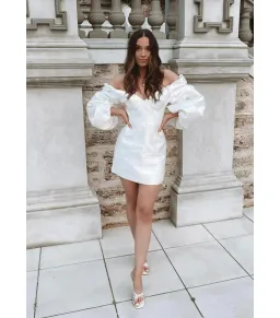 Khirzad Femme Solaro Dress White Size AU 8 for rent on The Volte - image 1