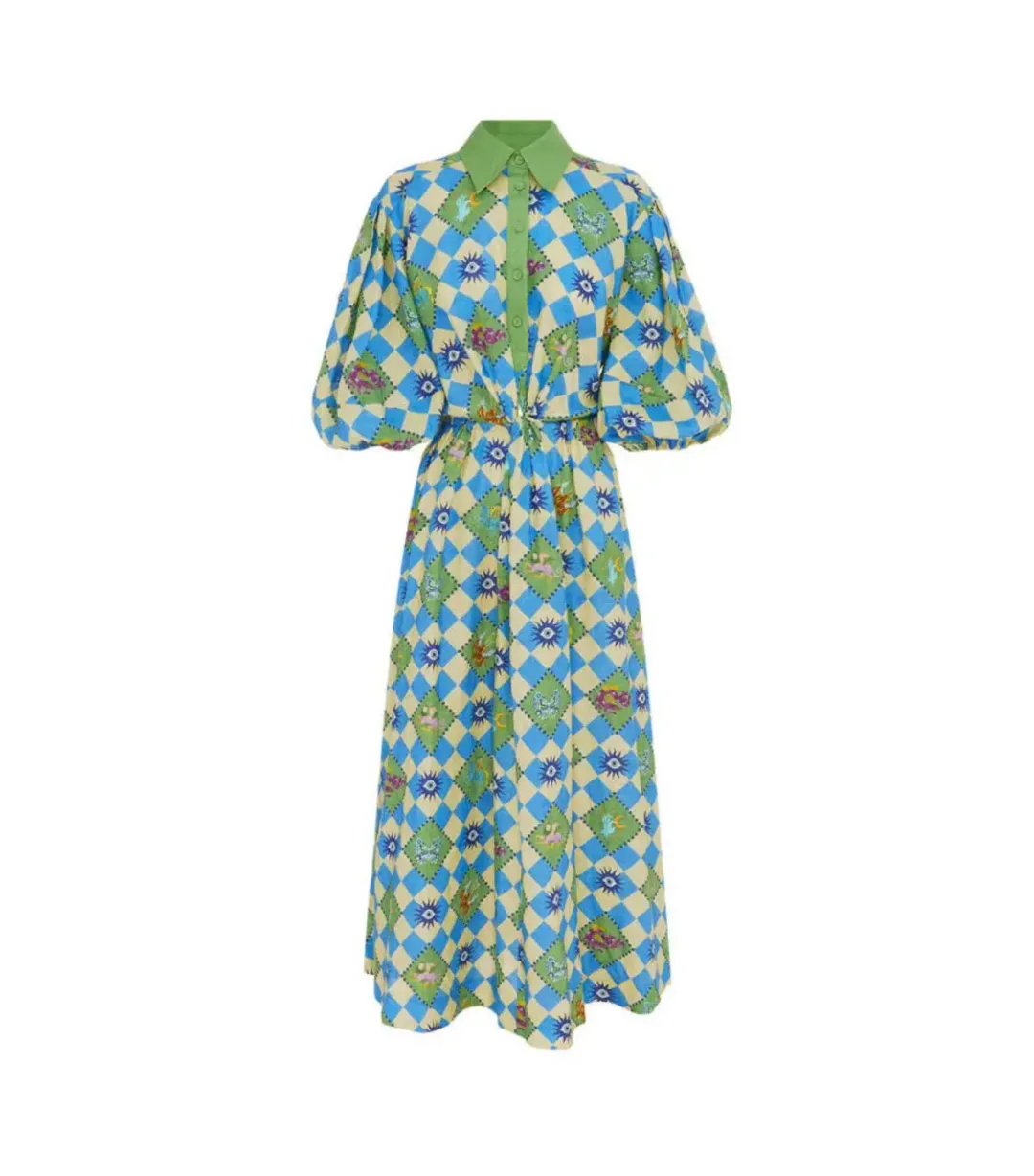 Alemais Lou Twist Front Shirt Dress Multi Size M / AU 10 for rent on The Volte - main image