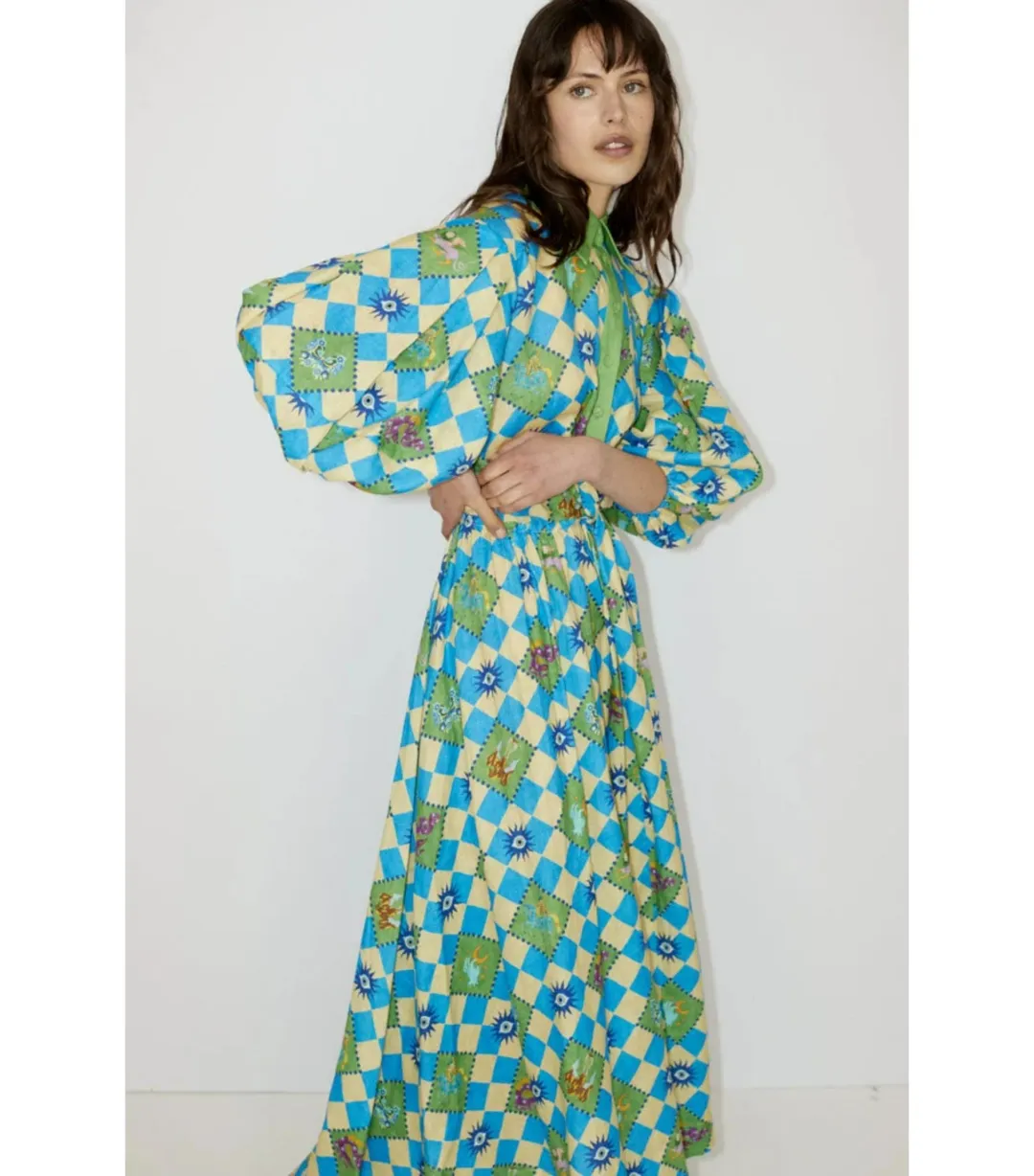 Alemais Lou Twist Front Shirt Dress Multi Size M / AU 10 for rent on The Volte - main image