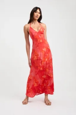 Kookai Zya Halter Dress Red Size 34 / AU 6 for rent on The Volte - image 1
