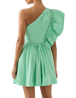 Aje Bonjour Asymetrical Mini Dress Mint Green Size 6 for rent on The Volte - image 3